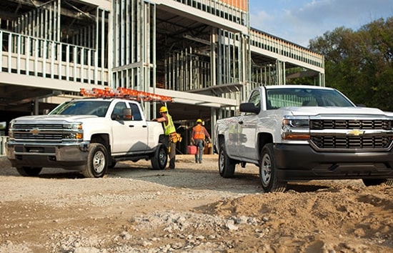 construction vehicles on site