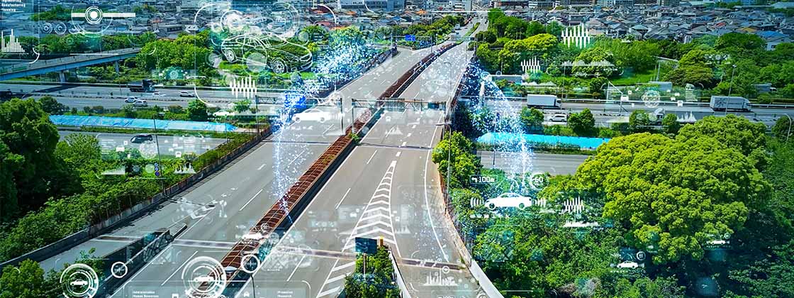 Roadway as seen from above