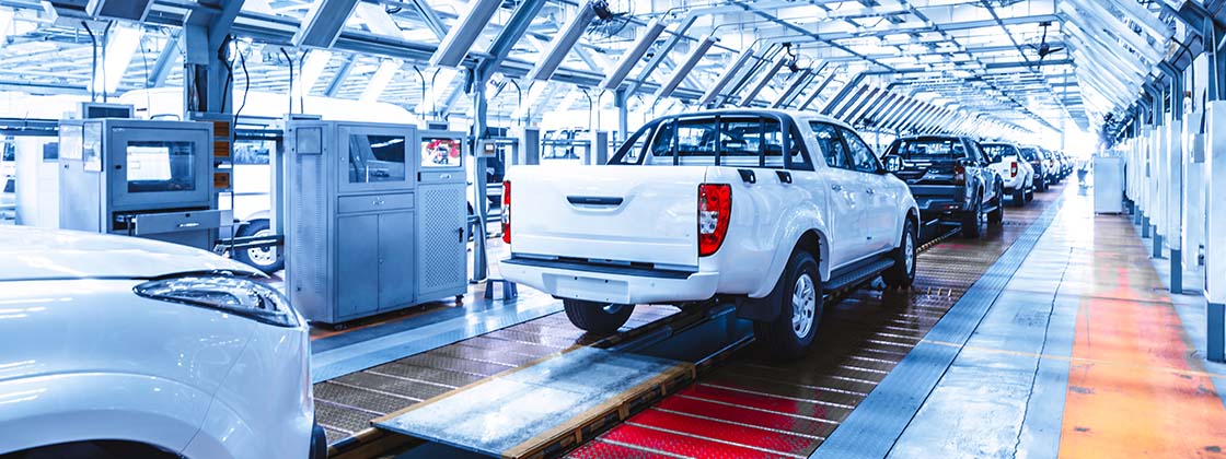 White trucks on oem line