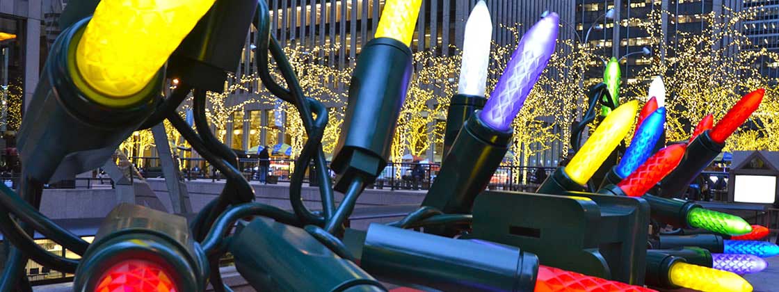 Holiday lights on display