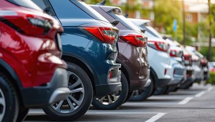 Fleet vehicles waiting to be sold