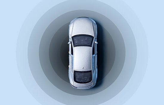 Car with satellite shadow around it